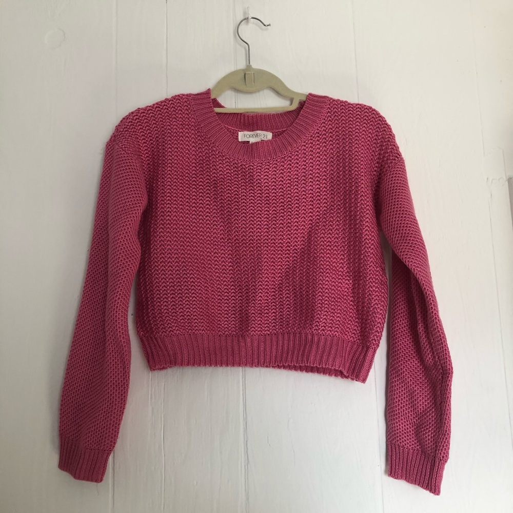 Pink crop sweater | Forever 21